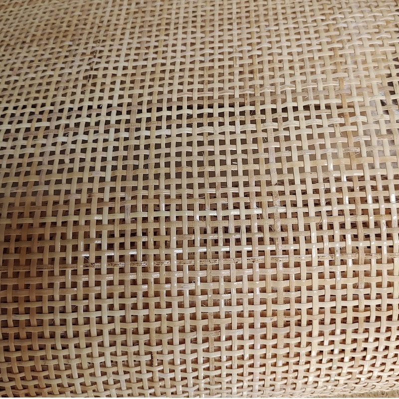 Roll of checkered real Indonesian rattan cane webbing, 16 in wide