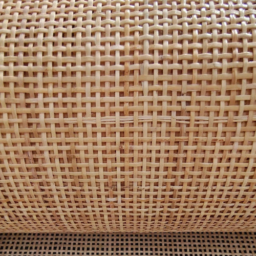 Roll of checkered real Indonesian rattan cane webbing, 16 in wide