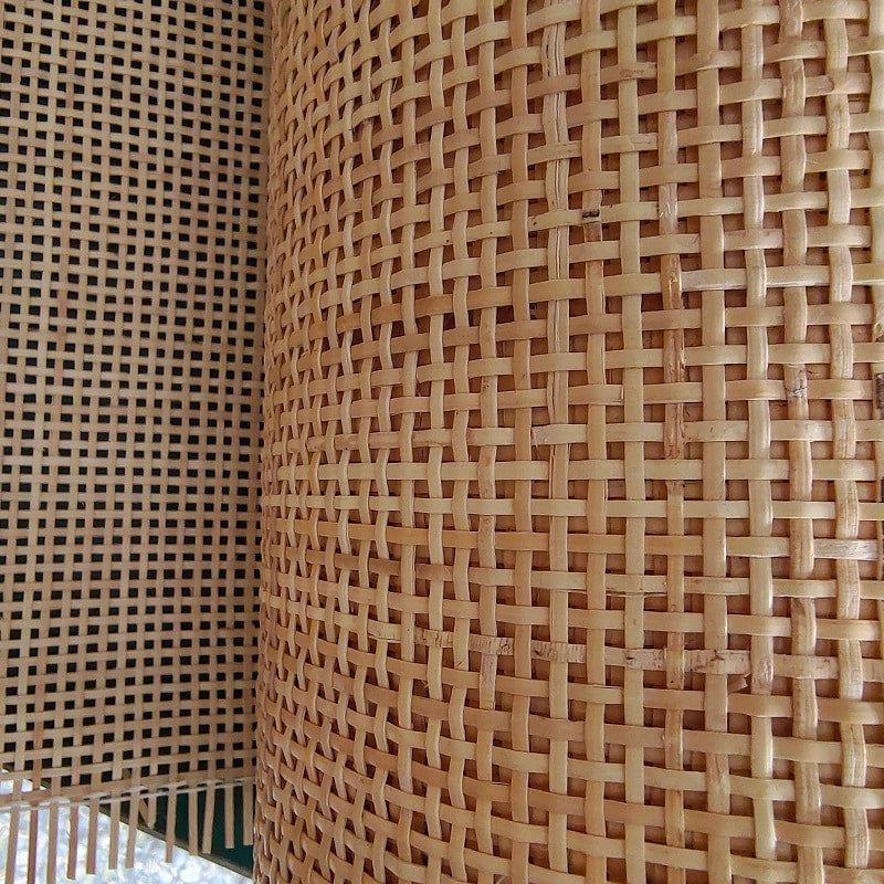Roll of checkered real Indonesian rattan cane webbing, 20 in wide