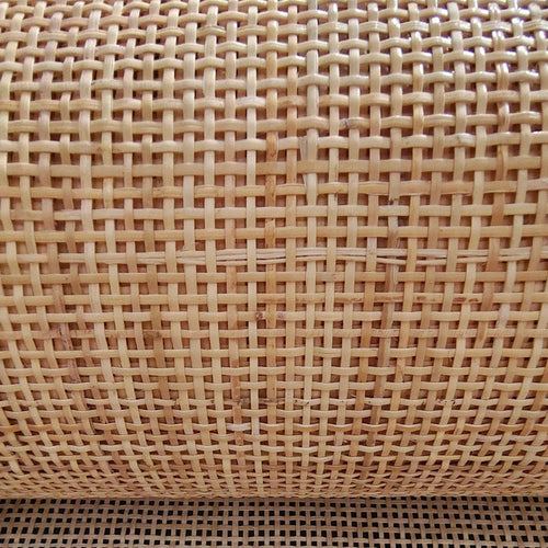 Roll of checkered real Indonesian rattan cane webbing, 20 in wide