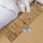 Bamboo print runner on a kitchen floor