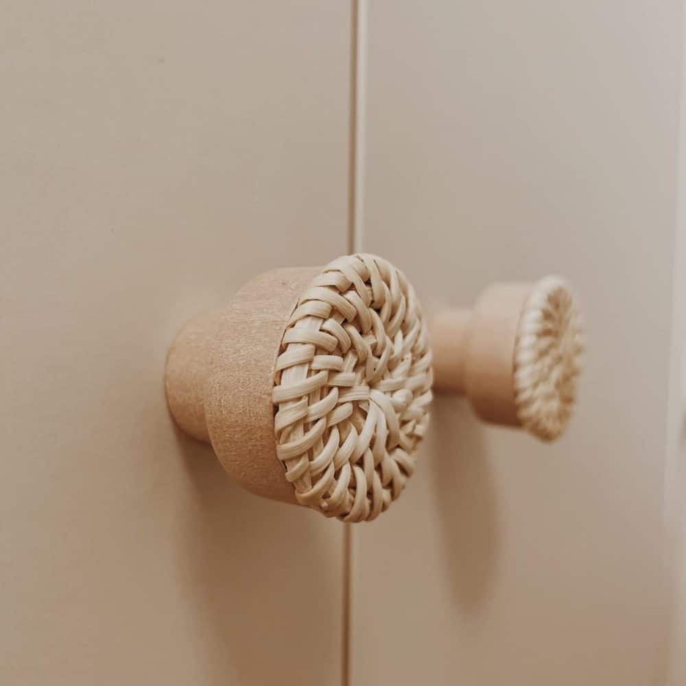 Naturally Bleached Woven Rattan