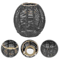 Round tightly woven black pendant shade
