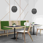 Round tightly woven black pendant shade