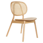 Roll of bleached rattan cane webbing with a round open mesh