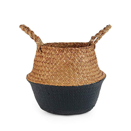 Boho handmade woven rattan planter in six colors