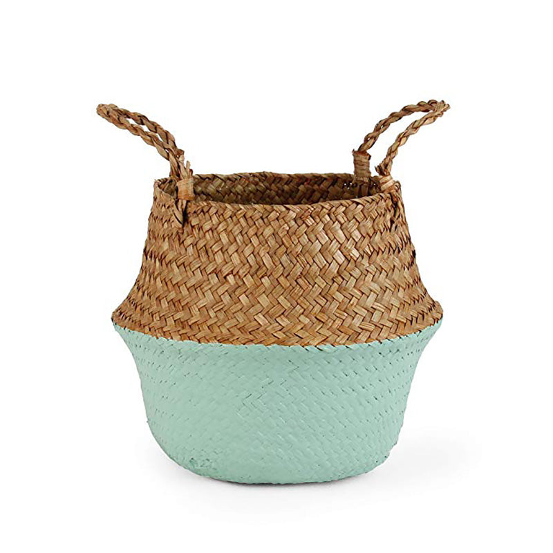 Boho handmade woven rattan planter in six colors