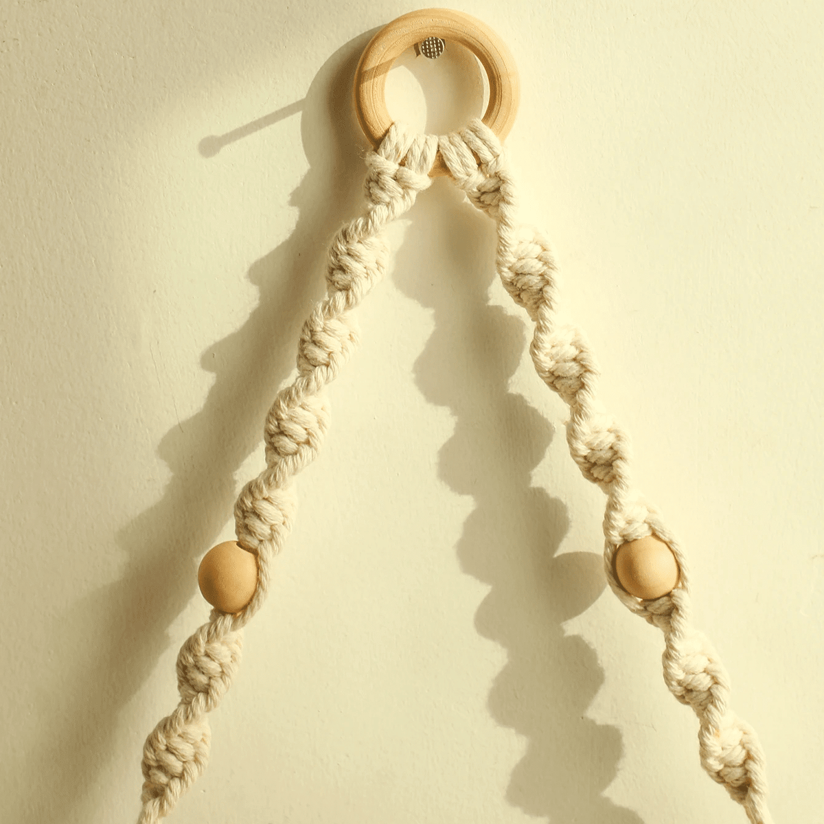 Open Storage in Wood and Macrame