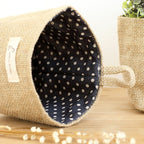 Small cotton and linen hanging pocket basket