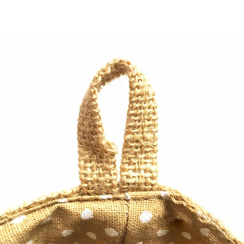 Small cotton and linen hanging pocket basket