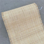Sheet of natural rattan cane webbing with a crosshatch weave