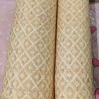 Sheet of natural rattan cane webbing with a diamond weave
