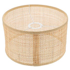Flared lamp shade hand woven in natural rattan
