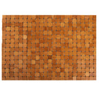 Brown bamboo tile mat surface