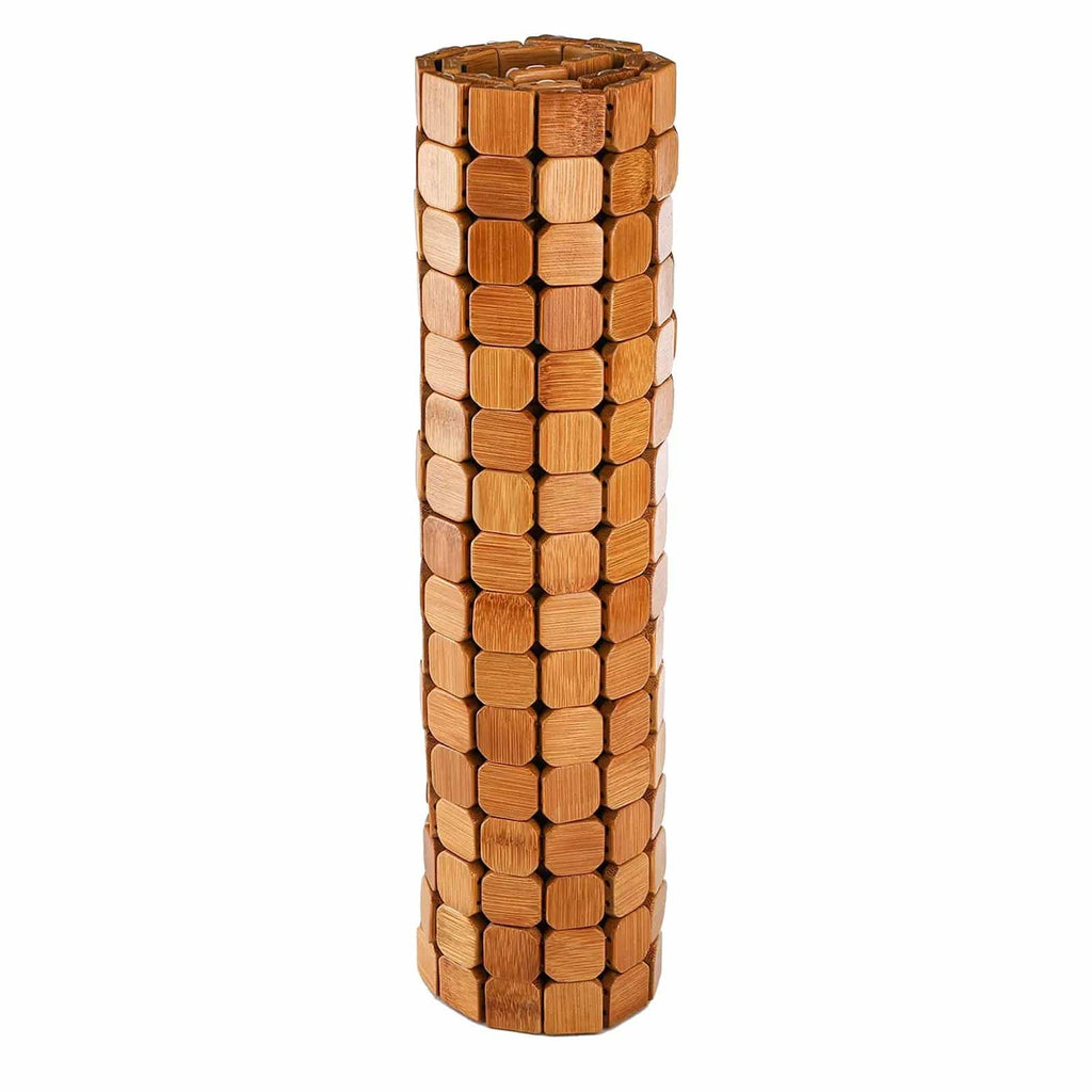Brown bamboo tile mat surface