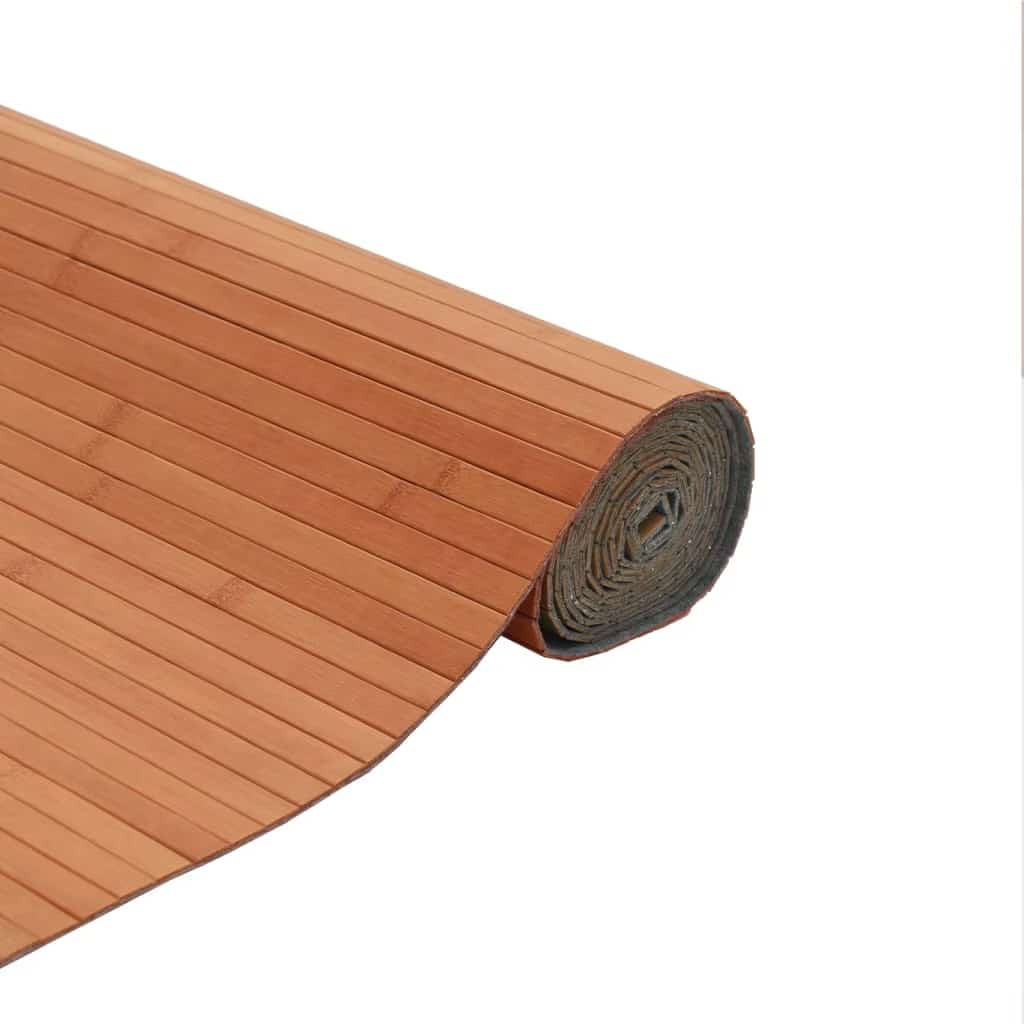 Caramel bamboo slat rug surface