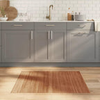 Caramel bamboo slat rug surface