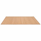 Natural bamboo slat rug with a thin border