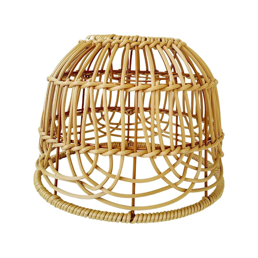 Hand woven rattan lamp shade in beige or black