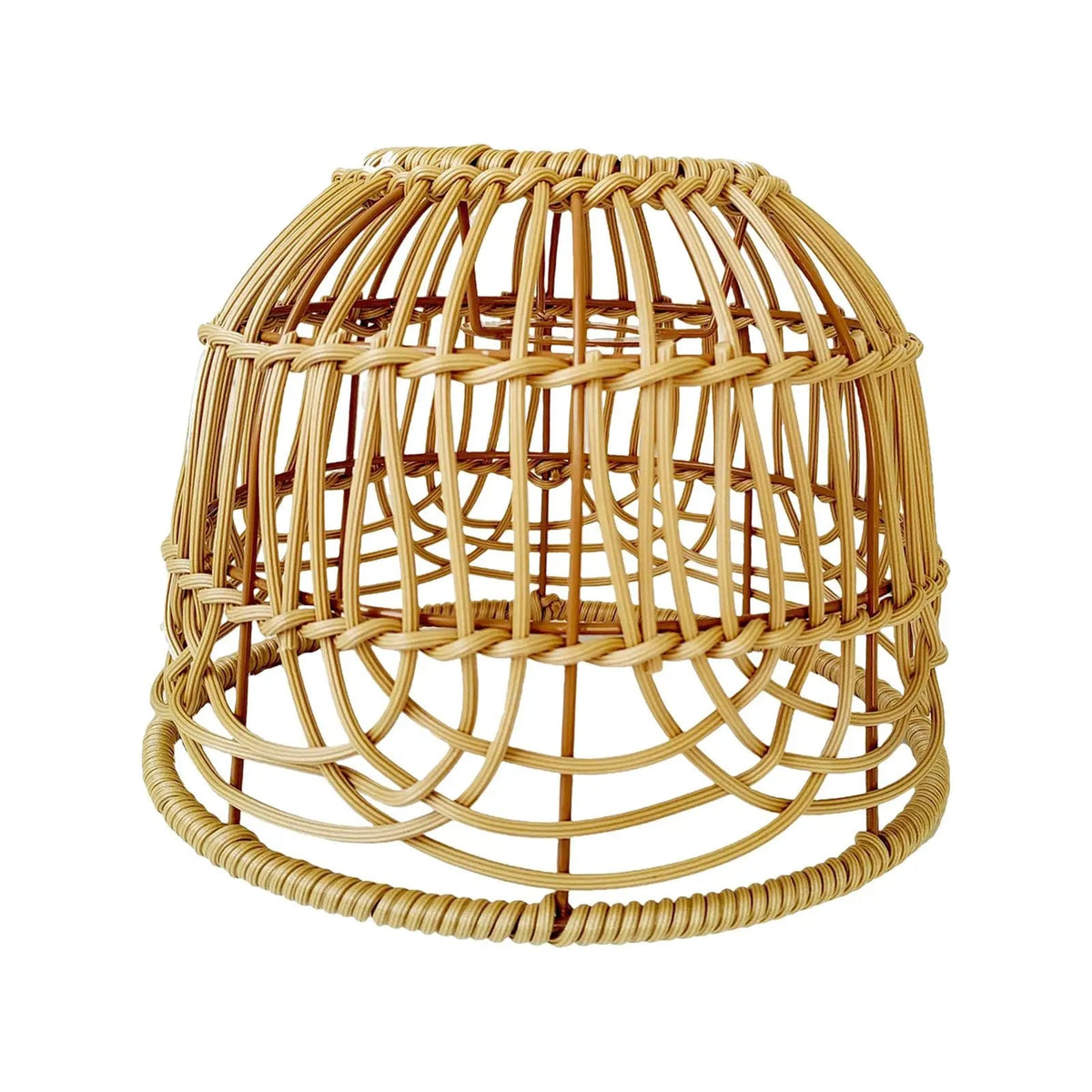 Hand woven rattan lamp shade in beige or black