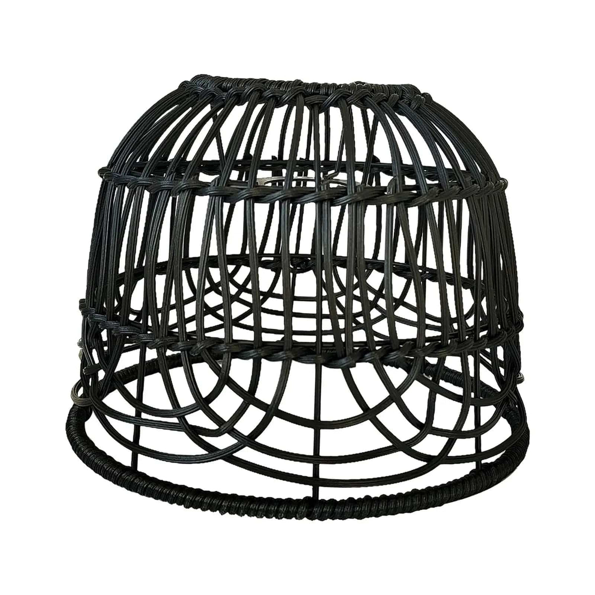Hand woven rattan lamp shade in beige or black