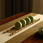Small handmade bamboo ladder rack for hanging mugs