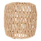 Handmade natural rattan lamp shade with a regular open weave