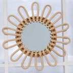 Wide looped petals in light rattan.