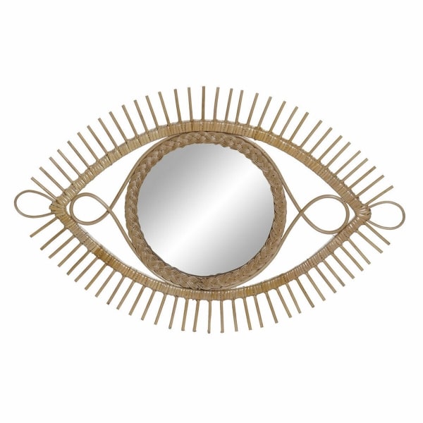 A Hand Woven Rattan Mirror