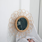 A generous corolla of looped rattan petals.