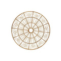 Large round rattan rosette wall decor