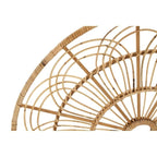 Large round rattan rosette wall decor