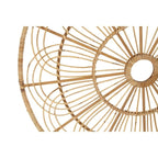 Large round rattan rosette wall decor