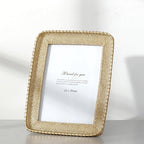 Large rectangular frame with woven rattan look border