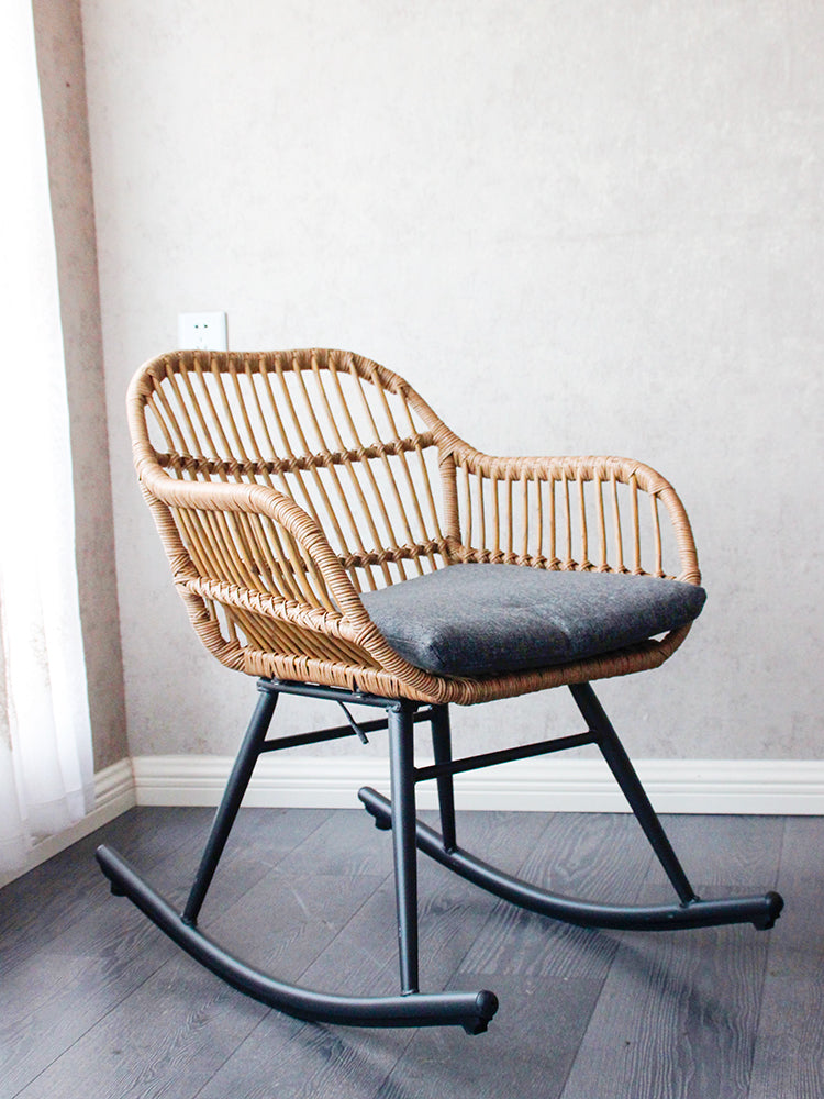 A Light Rattan Rocking Chair