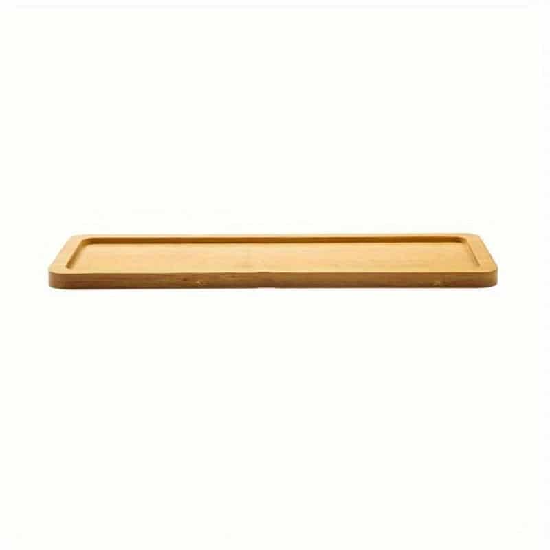 Long narrow rectangular bamboo tray