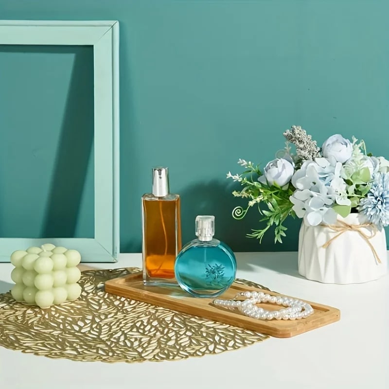 Long narrow rectangular bamboo tray