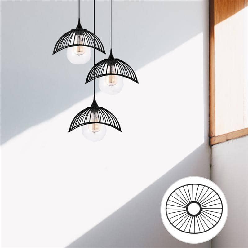 Small flared lotus leaf lamp shade hand woven in natural rattan