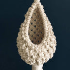 Cotton macrame hanging plant baskets with air plants