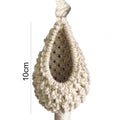 Cotton macrame hanging plant baskets with air plants