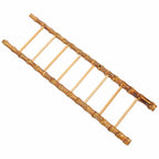 Small decorative bamboo ladder with hand tied rungs