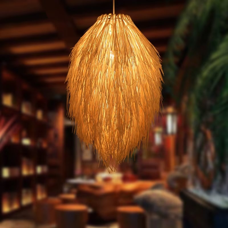 Light Filtered by Woven Rattan