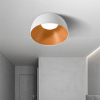 Modern Japanese style ceiling light with regularly spaced wood slats