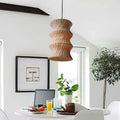 Modern Japanese style pendant light of hand woven bamboo slats