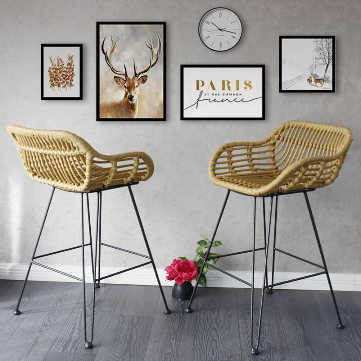 Natural Rattan for Your Bar