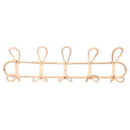 Round hand woven natural rattan wall hook with five hooks