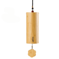 Bamboo cylinder wind chime with a flower shaped wind catcher