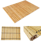 Natural bamboo mosaic mat that rolls up