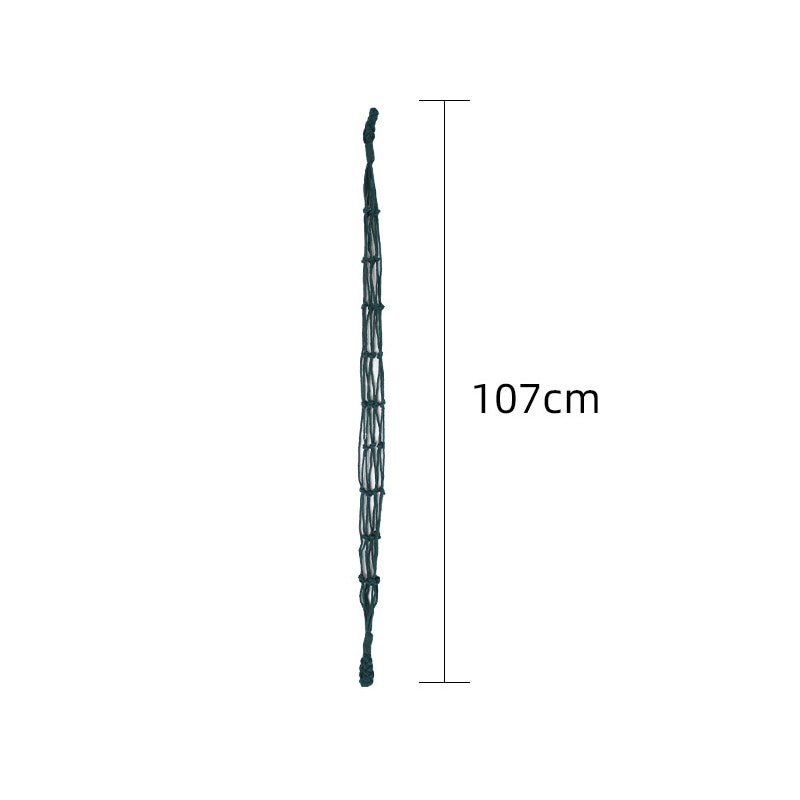 Long hanging holder knotted by hand in natural fiber rope
