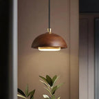 Nordic pendant light in natural wood with an acrylic diffuser
